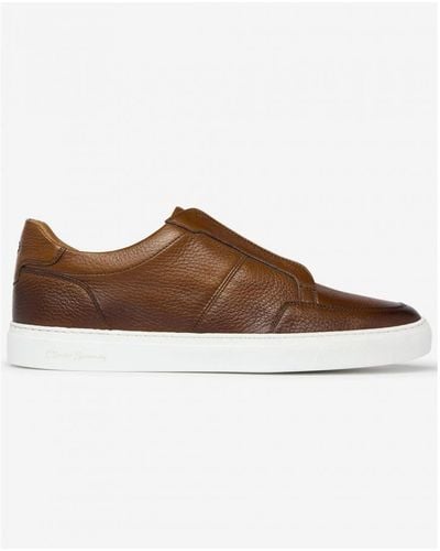 Oliver Sweeney Rende Slip-On Leather Cupsole Trainers - Brown