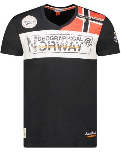 GEOGRAPHICAL NORWAY Short Sleeve T-Shirt Sx1130Hgn - Black