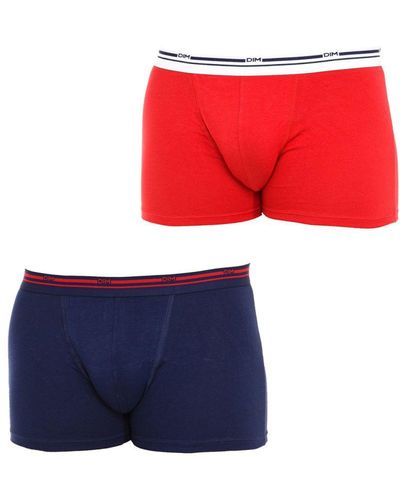 DIM Pack-2 Boxers Cotton Stretch - Red