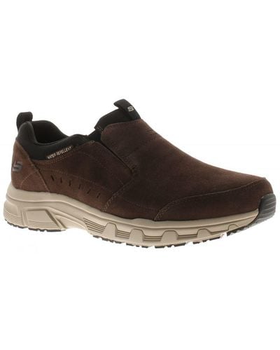 Skechers Casual Shoes Relaxed Fit Oak Cany Slip On Chocolate - Brown
