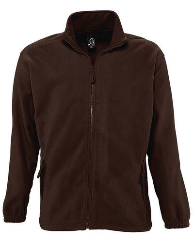 Sol's North Full Zip Outdoor Fleece Jacket (Dark Chocolate) - Brown