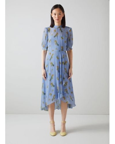 LK Bennett Thalia Dresses, Multi - Blue
