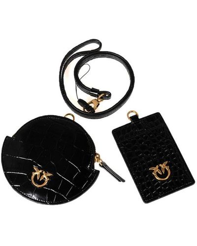 Pinko Handtas Necklace Minibag 1 Vrouw Zwart - Wit