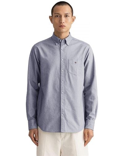 GANT Overhemd Met Normale Pasvorm | Het Oxford-shirt - Blauw