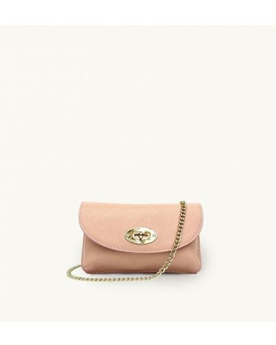 Apatchy London The Mila Leather Phone Bag - Natural