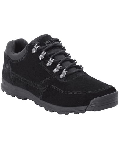 Jack Wolfskin Hikestar Low Lace Up Walking Shoes Rubber - Black