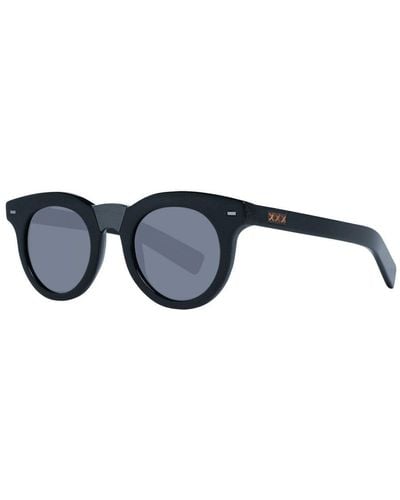 Zegna Round Sunglasses With 100% Uva & Uvb Protection - Blue
