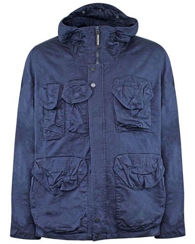 Weekend Offender Long Sleeve Zip Up Navy Blue Cotoca Jacket Jkss2207 Cotton