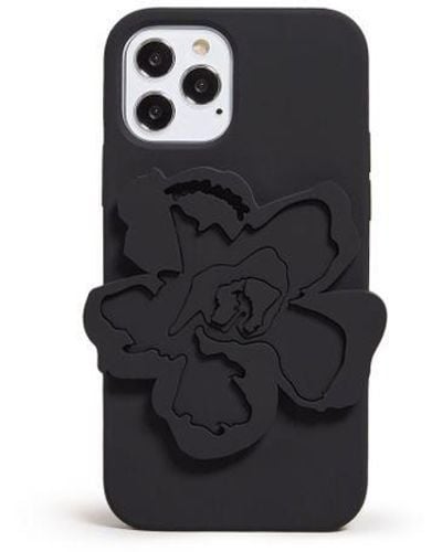 Ted Baker Roseii Magnolia Silicn Iphone 12 / 12 Pro Clip Case - Black