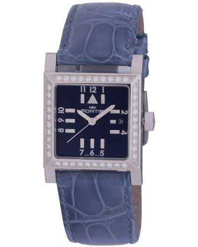 Fortis Spacematic Dial Diamond Watch - Blue
