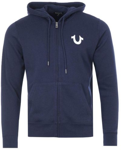 True Religion Lullaby Zip Hooded Sweatshirt - Blue