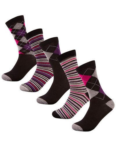 Enzo Ladies Gift Box Socks - Multicolour