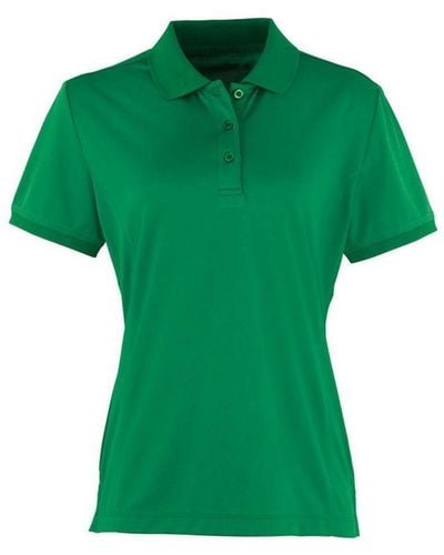 PREMIER Ladies Coolchecker Pique Polo Shirt (Kelly) - Green