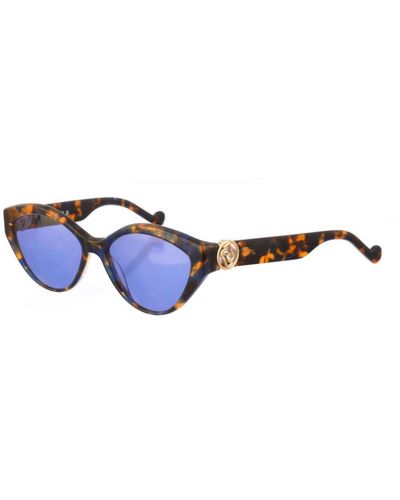Liu Jo Acetate Sunglasses With Oval Shape Lj767Sr - Blue