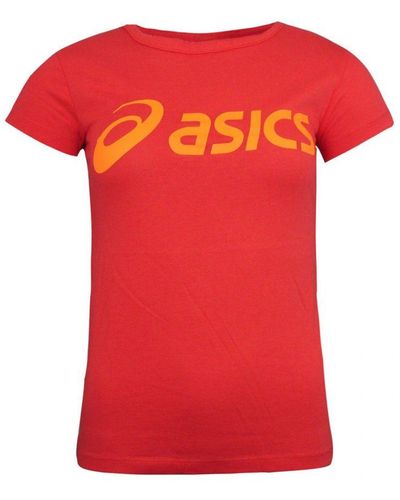 Asics Logo Coral T-Shirt - Red