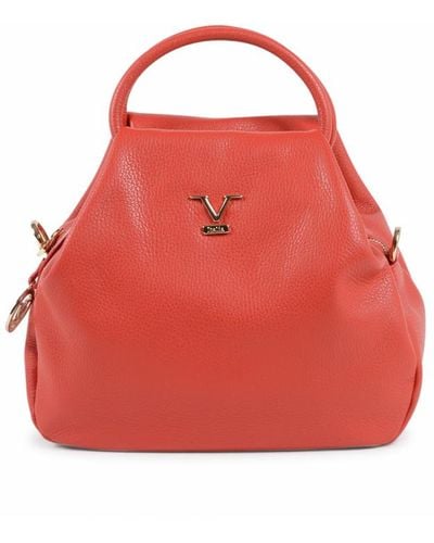 Versace 1969 Abbigliamento Sportivo Srl Milano Italia 19V69 Handbag V10312 52 Dollaro Rosso Leather - Red