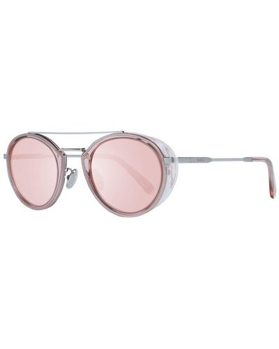 Omega Rose Aviator Sunglasses With Mirrored Lenses - Pink