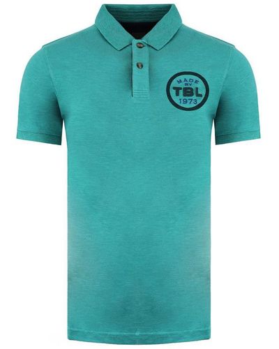 Timberland Logo Polo Shirt Cotton - Blue