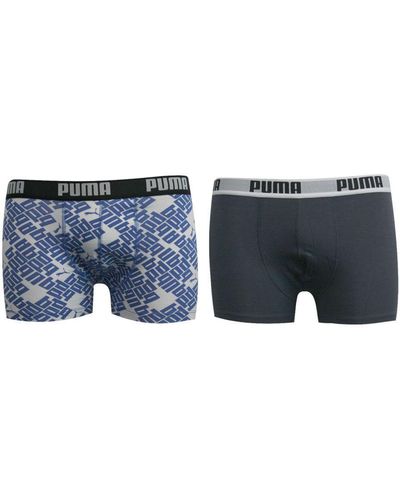 PUMA 2 Pack Underwear Boxer Shorts 511605001 079 030 A182E - Blue