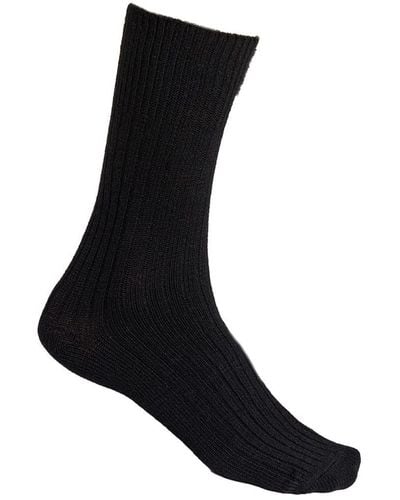 Steve Madden Alpaca Socks For Winter - Black