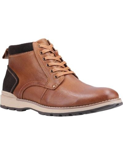 Hush Puppies Dean Leather Boots () - Brown