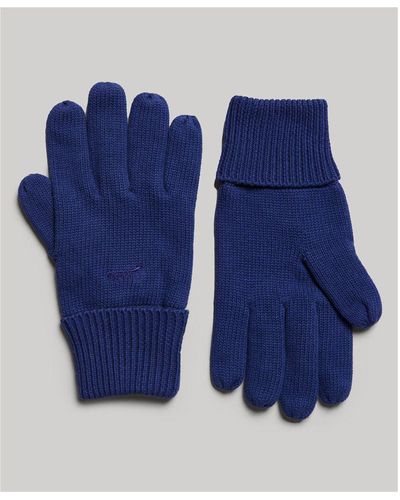 Superdry Vintage Logo Gloves Cotton - Blue