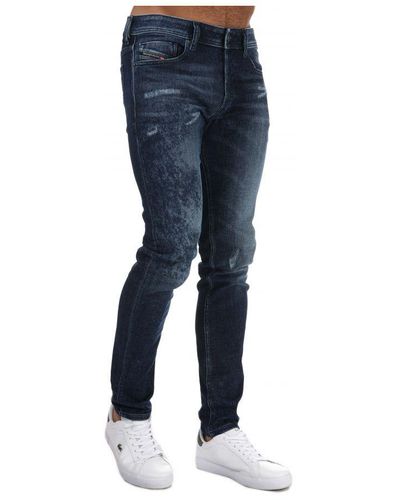 DIESEL Sleenker-x Jeans Met Slanke Pasvorm Voor , Denim - Blauw