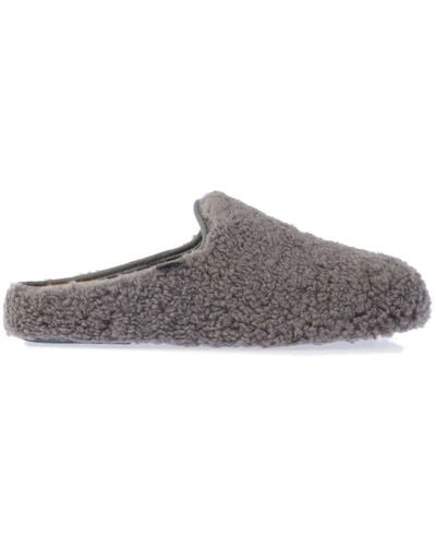 Scholl S Maddy Faux Fur Mule Slippers - Brown