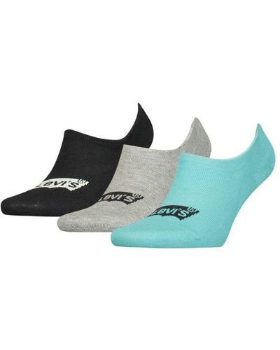 Levi's Levi'S 3 Pack Footie High Rise Socks - Blue