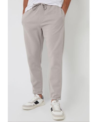 Threadbare Light 'Monton' Luxe Jogger Style Trousers - Grey