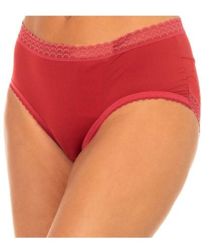 Playtex Elegance Lace Back Knickers P07I4 - Red