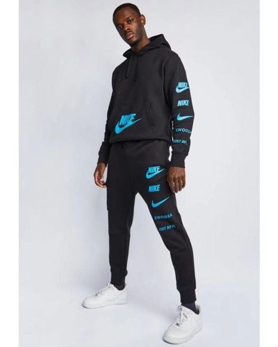Nike Sportswear Standard Issue Hooded Tracksuit - Blue
