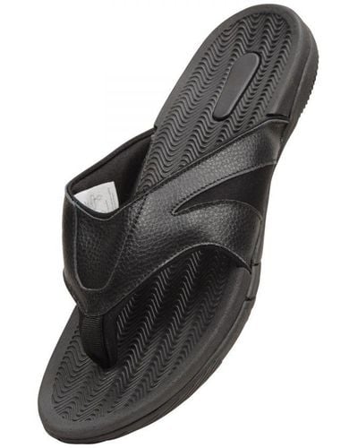 Mountain Warehouse Leather Flip Flops () - Black