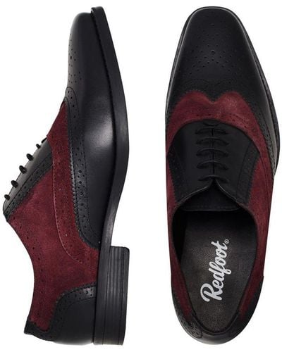 Redfoot Jay Burgundy & Black Leather - Brown