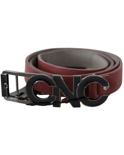 CoSTUME NATIONAL 100% Authentic Cnc Leather Fashion Belt - Brown
