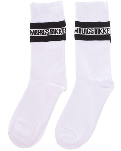 Bikkembergs Pack-2 Tennis Socks Long Cane Bk022 - White