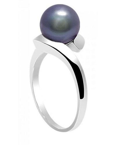 Blue Pearls Pearls Freshwater Pearl Ring And 925 - Blue