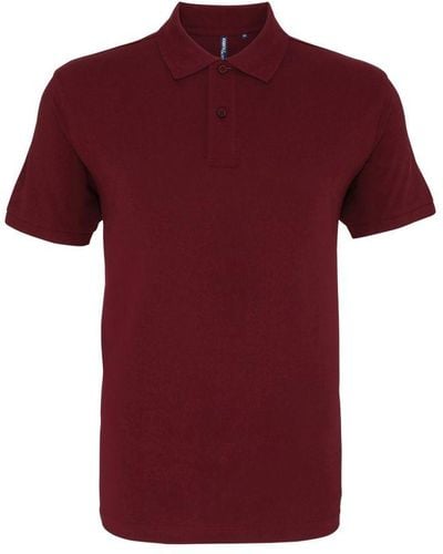 Asquith & Fox Organic Classic Fit Polo Shirt () - Red