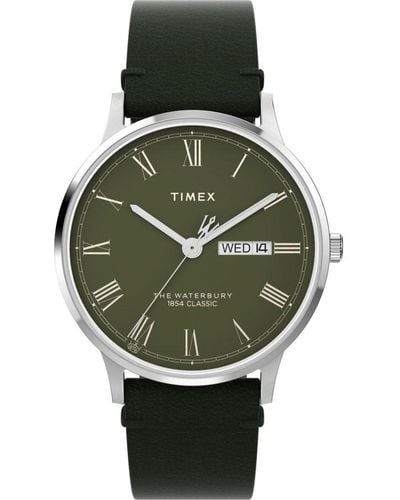 Timex Classic Watch Tw2W50500 Leather (Archived) - Green