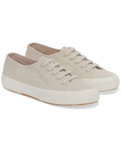 Superga Adult 2750 Organic Cotton Trainers (Dried Leaves) - White