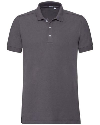 Russell Stretch Short Sleeve Polo Shirt (Convoy) - Grey
