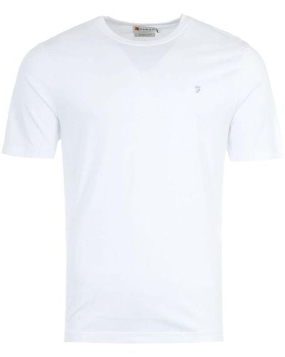 Farah Eddie T-shirt Met Ronde Hals Voor , Wit