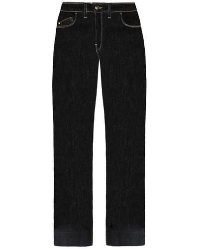 Armani Emporio J33 Regular Fit Wide Leg Jeans Cotton - Black