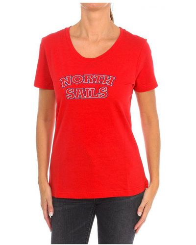 North Sails Womenss Short Sleeve T-Shirt 9024320 - Red