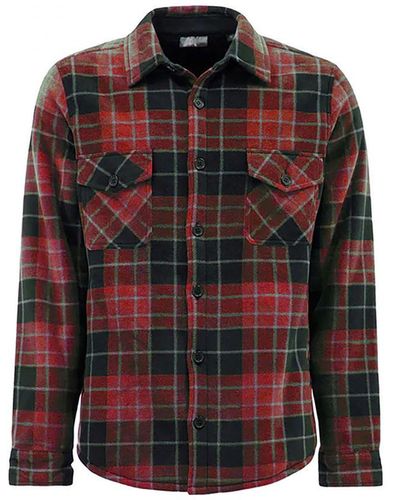 Heat Holders Quilted Plaid Winter Jacket - Red