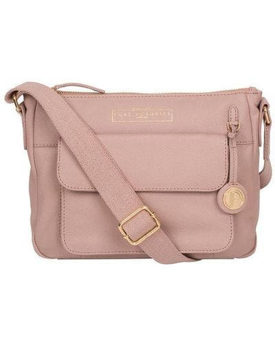 Pure Luxuries 'Tindall' Blush Leather Shoulder Bag - Pink