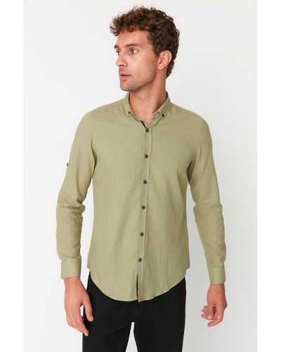 Trendyol Kraag Shirt - Groen