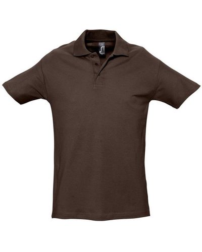 Sol's Spring Ii Short Sleeve Heavyweight Polo Shirt () Cotton - Brown