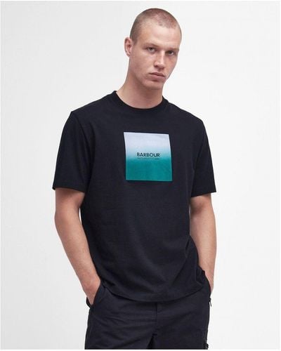 Barbour Ombre Block Relaxed T-Shirt - Blue