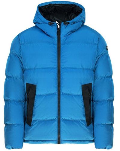 Champion Branded Bright Blue Hooded Padded Jacket